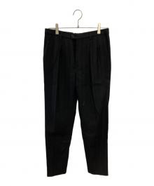 Saint Laurent Paris（サンローランパリ）の古着「ロングパンツ/	タックスラックスロングパン/」｜ブラック