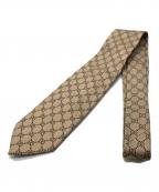 GUCCIグッチ）の古着「GG MONOGRAM NECKTIE／GGモノグラム ネクタイ」｜ベージュ