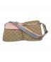GUCCI（グッチ）の古着「GG CANVAS WAIST POUCH／GG キャンバス ウエストポーチ」｜ベージュ×ピンク