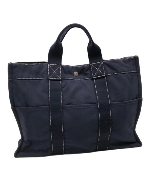 HERMES（エルメス）HERMES (エルメス) ドーヴィル MM トート／DEAUVILLE MM TOTE ネイビーの古着・服飾アイテム