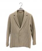 HOMME PLISSE ISSEY MIYAKEオム プリッセ イッセイ ミヤケ）の古着「テーラードプリーツ 2ボタンジャケット／TAILORED PLEATS 2B JACKET」｜ベージュ