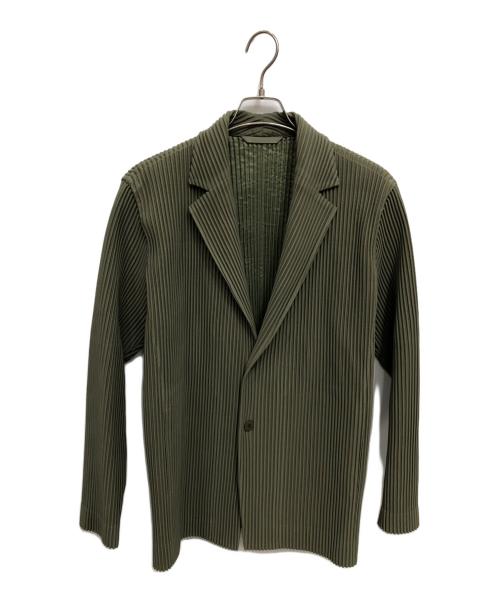 HOMME PLISSE ISSEY MIYAKE（オム プリッセ イッセイ ミヤケ）HOMME PLISSE ISSEY MIYAKE (オム プリッセ イッセイ ミヤケ) TAILORED PLEATS／テーラードプリーツ グリーン サイズ:3の古着・服飾アイテム