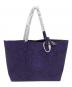 POLO RALPH LAUREN（ポロ・ラルフローレン）の古着「CUT WARK SUEDE LEATHER TOTE／カットワークスエードレザートート」｜パープル