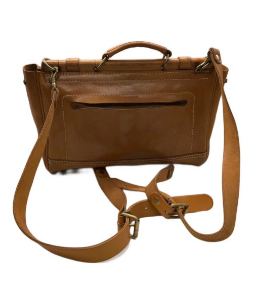 Herz（ヘルツ）Herz (ヘルツ) 棒屋根かぶせバッグ ベージュの古着・服飾アイテム