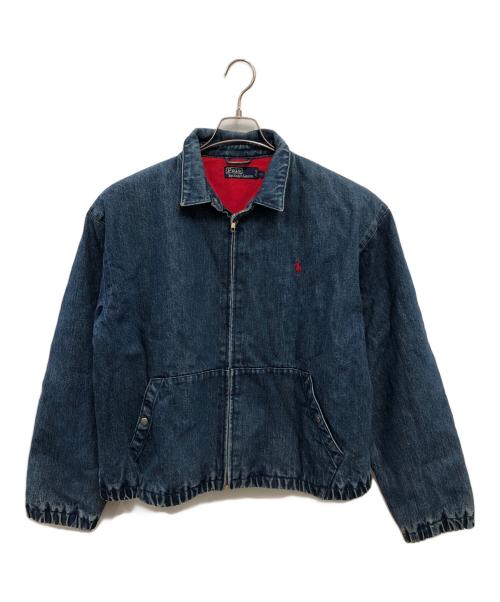 POLO RALPH LAUREN（ポロ・ラルフローレン）POLO RALPH LAUREN (ポロ・ラルフローレン) DENIM BLOUSON／デニムブルゾン インディゴ サイズ:XLの古着・服飾アイテム