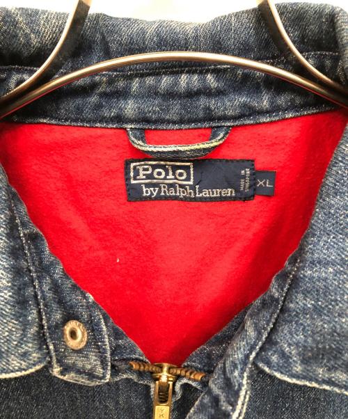 POLO RALPH LAUREN（ポロ・ラルフローレン）POLO RALPH LAUREN (ポロ・ラルフローレン) DENIM BLOUSON／デニムブルゾン インディゴ サイズ:XLの古着・服飾アイテム