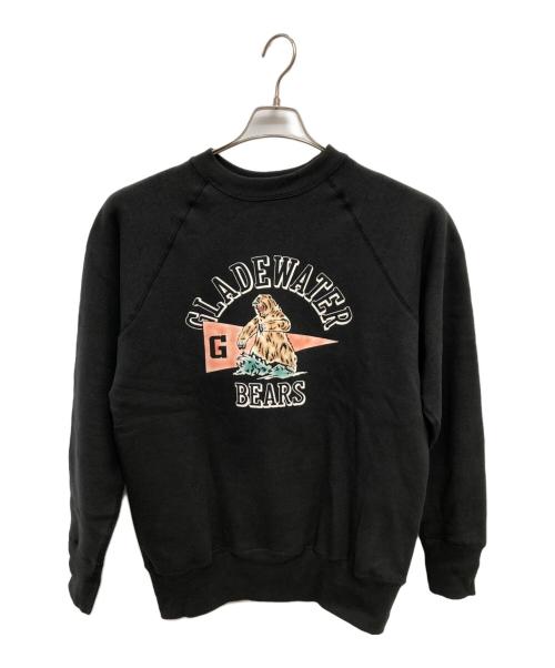 WAREHOUSE（ウエアハウス）WAREHOUSE (ウエアハウス) LOT.409 GLADEWATER COLOR FLOCKING SWEAT／ロット409 グレードウォーター カラーフロッキースウェット ブラック サイズ:42の古着・服飾アイテム