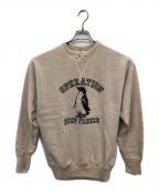 WAREHOUSEウエアハウス）の古着「LOT.401 DEEP FREEZE SET IN SLEEVE SWEAT SHIRT／ロット401 ディープフリーズ セットインスリーブ スウェットシャツ」｜ベージュ