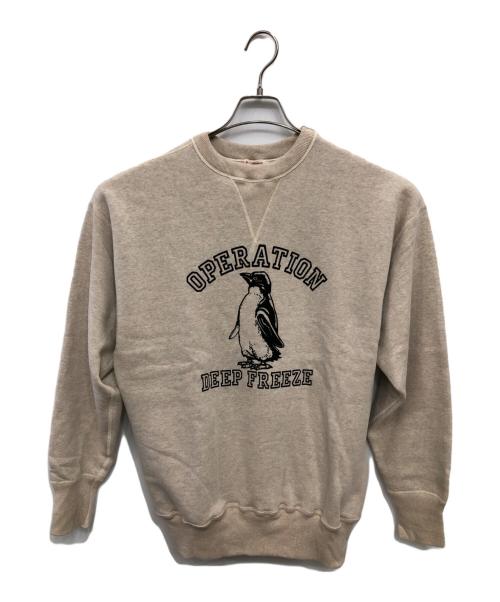 WAREHOUSE（ウエアハウス）WAREHOUSE (ウエアハウス) LOT.401 DEEP FREEZE SET IN SLEEVE SWEAT SHIRT／ロット401 ディープフリーズ セットインスリーブ スウェットシャツ ベージュ サイズ:42の古着・服飾アイテム