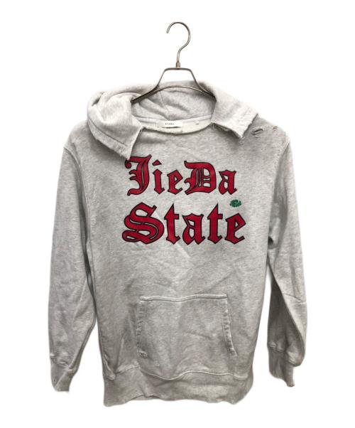jieda（ジエダ）jieda (ジエダ) STATE SWEAT HOODIE／ステートスウェットフーディ ベージュ サイズ:Sの古着・服飾アイテム