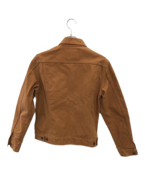 IRON HEART（アイアンハート）IRON HEART (アイアンハート) 16オンス ブラウンダック トラッカージャケット／16OZ BROWN DUCK TRACKER JACKET ブラウン サイズ:38の古着・服飾アイテム