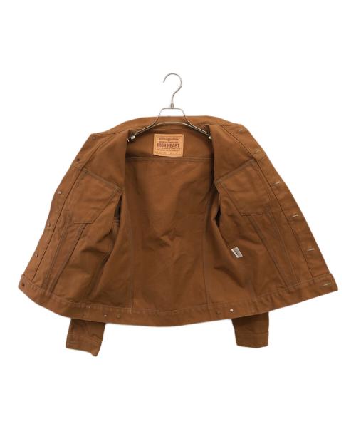 IRON HEART（アイアンハート）IRON HEART (アイアンハート) 16オンス ブラウンダック トラッカージャケット／16OZ BROWN DUCK TRACKER JACKET ブラウン サイズ:38の古着・服飾アイテム