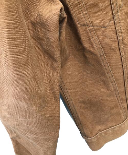 IRON HEART（アイアンハート）IRON HEART (アイアンハート) 16オンス ブラウンダック トラッカージャケット／16OZ BROWN DUCK TRACKER JACKET ブラウン サイズ:38の古着・服飾アイテム