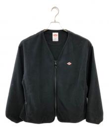 DANTON（ダントン）の古着「POLARTEC FLEECE V NECK JACKET／ポーラテックフリース Vネックジャケット」｜ブラック