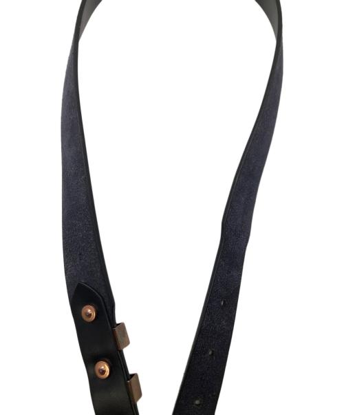 NORTH WORKS（ノースワークス）NORTH WORKS (ノースワークス) WESTOVERALLS (ウエストオーバーオールズ) BRIDLE LEATHER×COPPER BELT／ブライドルレザー×カッパー ベルト ネイビーの古着・服飾アイテム