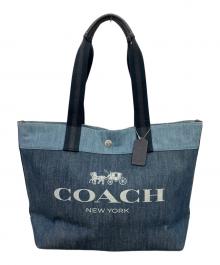 COACH（コーチ）の古着「デニム リファインド トートバッグ／DENIM REFINED TOTE BAG」｜インディゴ