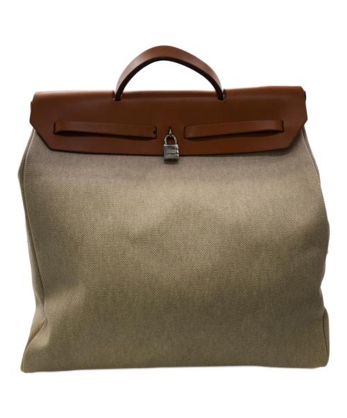 HERMES（エルメス）HERMES (エルメス) エールバッグMM／YELL BAG MM ベージュ×ブラウン サイズ:MMの古着・服飾アイテム