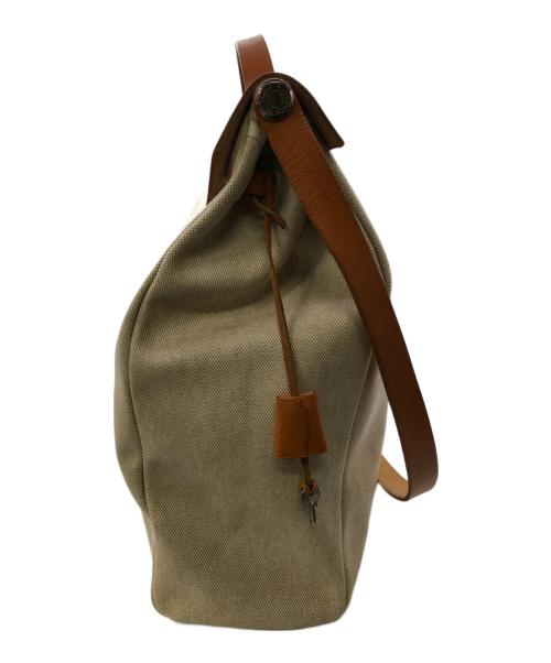 HERMES（エルメス）HERMES (エルメス) エールバッグMM／YELL BAG MM ベージュ×ブラウン サイズ:MMの古着・服飾アイテム