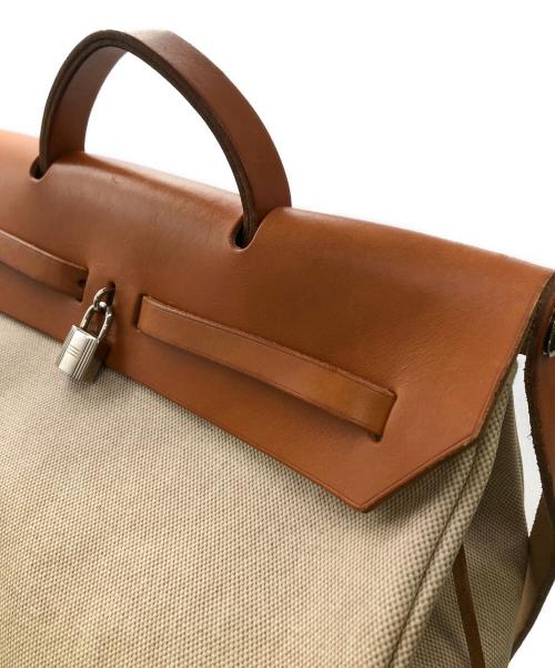 HERMES（エルメス）HERMES (エルメス) エールバッグMM／YELL BAG MM ベージュ×ブラウン サイズ:MMの古着・服飾アイテム