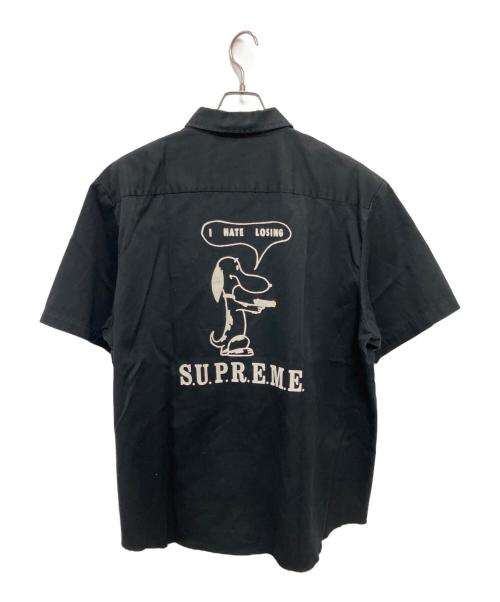 SUPREME（シュプリーム）SUPREME (シュプリーム) ドッグ ショートスリーブ ワークシャツ／DOG S/S WORK SHIRT ブラック サイズ:XLの古着・服飾アイテム