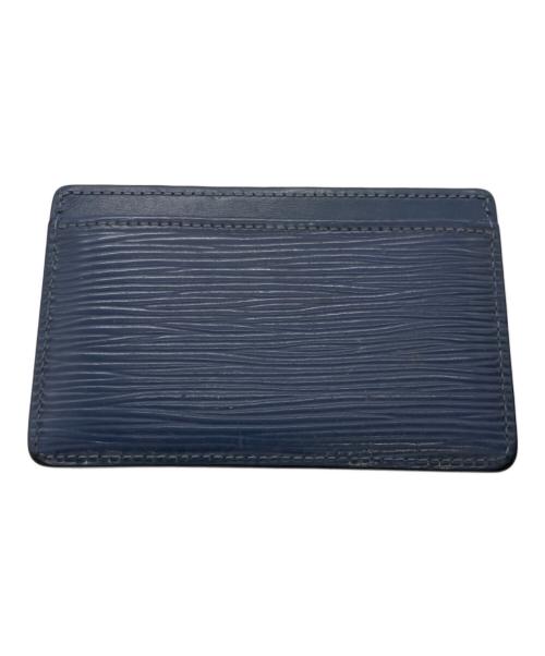 LOUIS VUITTON（ルイ ヴィトン）LOUIS VUITTON (ルイ ヴィトン) タイガ ポルトカルテ・サーンプル カードケース／TAIGA PORTE CARTES SIMPLE CARD CASE ネイビーの古着・服飾アイテム