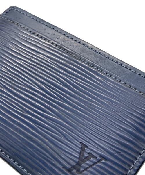 LOUIS VUITTON（ルイ ヴィトン）LOUIS VUITTON (ルイ ヴィトン) タイガ ポルトカルテ・サーンプル カードケース／TAIGA PORTE CARTES SIMPLE CARD CASE ネイビーの古着・服飾アイテム