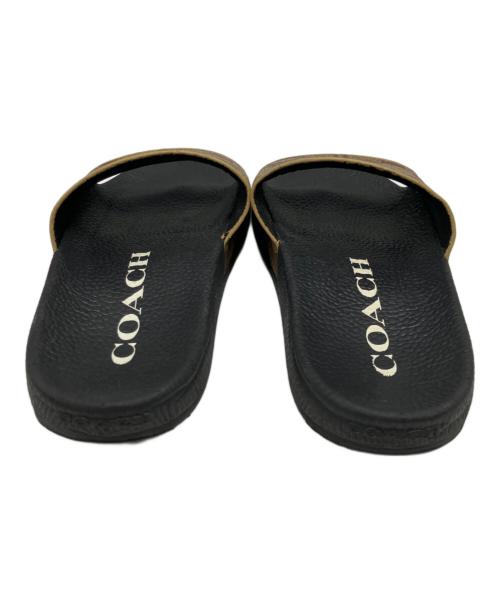COACH（コーチ）COACH (コーチ) サンダル ブラック×ブラウン サイズ:22.5cmの古着・服飾アイテム
