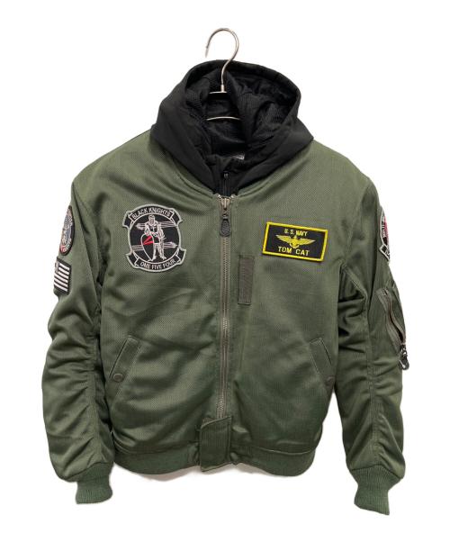 HOUSTON（ヒューストン）HOUSTON (ヒューストン) プロテクトジャケット グリーン サイズ:Mの古着・服飾アイテム