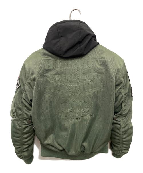 HOUSTON（ヒューストン）HOUSTON (ヒューストン) プロテクトジャケット グリーン サイズ:Mの古着・服飾アイテム