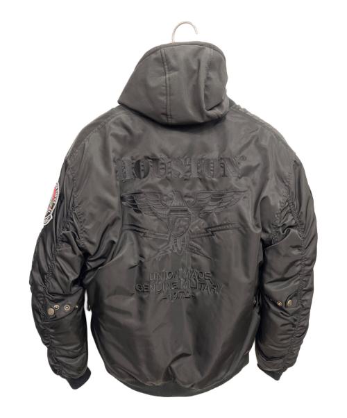 HOUSTON（ヒューストン）HOUSTON (ヒューストン) ナイロンジャケット／NYLON JKT ブラック サイズ:Lの古着・服飾アイテム