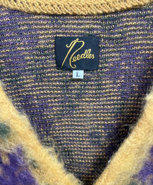 Needles（ニードルズ）Needles (ニードルズ) 厚手ニットカーディガン ブラウン サイズ:Lの古着・服飾アイテム