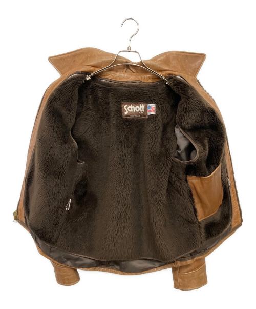Schott（ショット）Schott (ショット) AT101 レザージャケット／AT101 LEATHER JACKET キャメル サイズ:40の古着・服飾アイテム