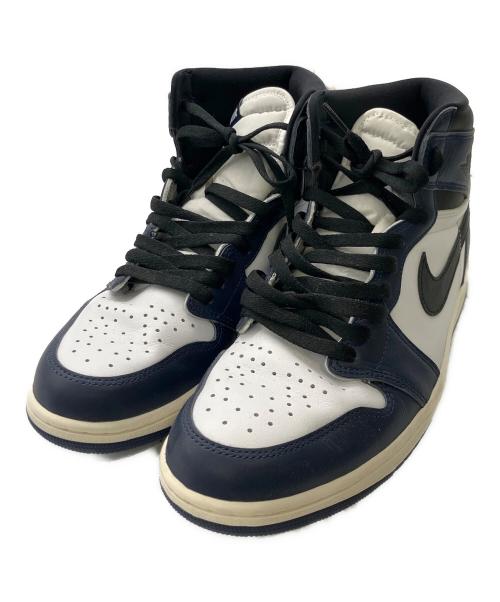 NIKE（ナイキ）NIKE (ナイキ) エアジョーダン 1 レトロハイ OG ミッドナイト／AIR JORDAN1 RETRO HIGH OG MIDNIGHT ホワイト×ネイビー サイズ:28.5cmの古着・服飾アイテム