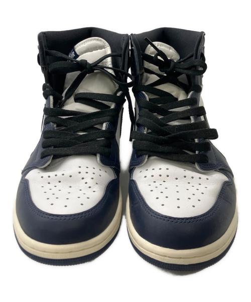 NIKE（ナイキ）NIKE (ナイキ) エアジョーダン 1 レトロハイ OG ミッドナイト／AIR JORDAN1 RETRO HIGH OG MIDNIGHT ホワイト×ネイビー サイズ:28.5cmの古着・服飾アイテム
