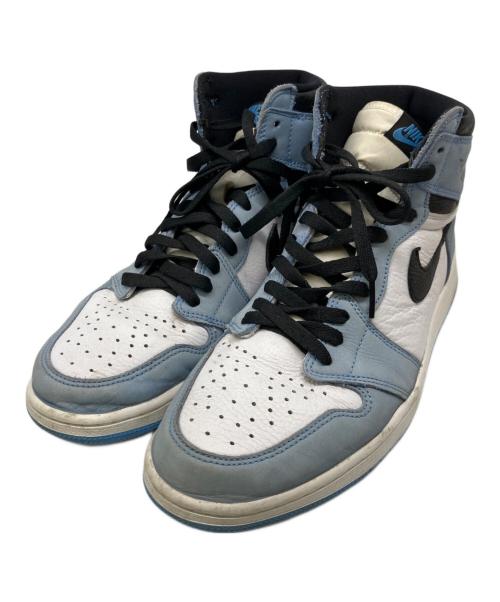 NIKE（ナイキ）NIKE (ナイキ) ハイカットスニーカー/AIR JORDAN1 HIGH OG UNIBERSITY BLUE ホワイト×ブルー サイズ:30cmの古着・服飾アイテム