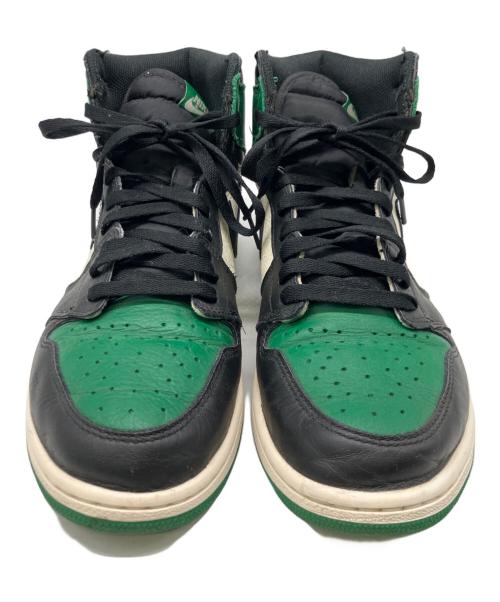 NIKE（ナイキ）NIKE (ナイキ) エアジョーダン1 レトロハイ／AIR JORDAN1 RETRO HIGH ブラック×グリーン サイズ:29cmの古着・服飾アイテム