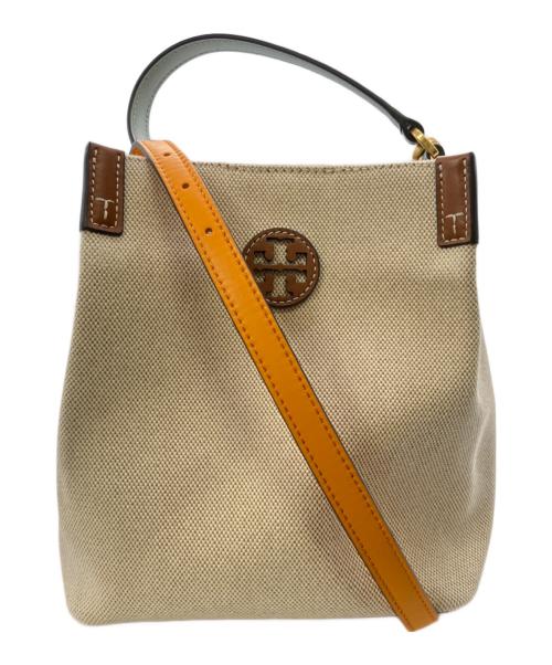 TORY BURCH（トリーバーチ）TORY BURCH (トリーバーチ) ブレークキャンバス バケットバッグ／BLAKE CANVAS BUCKET BAG アイボリーの古着・服飾アイテム