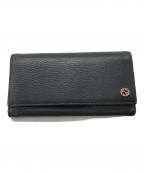 GUCCIグッチ）の古着「インターロッキングG ロングウォレット／INTERLOCKING G LONG WALLET」｜ブラック