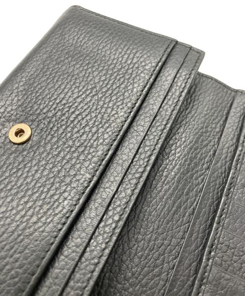 GUCCI（グッチ）GUCCI (グッチ) インターロッキングG ロングウォレット／INTERLOCKING G LONG WALLET ブラックの古着・服飾アイテム