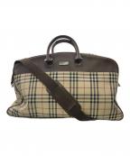 BURBERRYバーバリー）の古着「ノバチェック ボストンバッグ／NOVA CHECK BOSTON」｜ベージュ