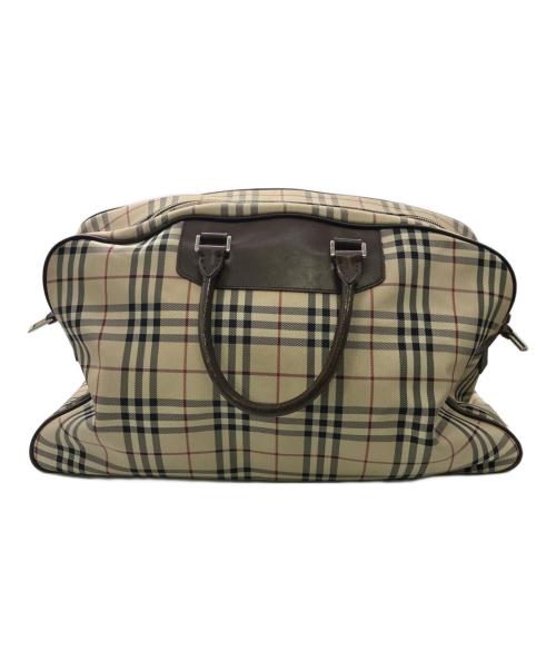 BURBERRY（バーバリー）BURBERRY (バーバリー) ノバチェック ボストンバッグ／NOVA CHECK BOSTON ベージュの古着・服飾アイテム