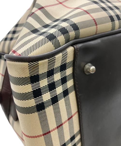 BURBERRY（バーバリー）BURBERRY (バーバリー) ノバチェック ボストンバッグ／NOVA CHECK BOSTON ベージュの古着・服飾アイテム