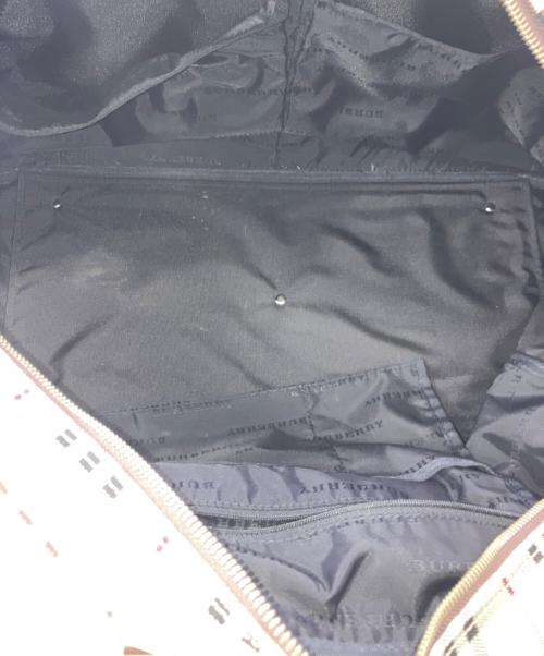 BURBERRY（バーバリー）BURBERRY (バーバリー) ノバチェック ボストンバッグ／NOVA CHECK BOSTON ベージュの古着・服飾アイテム