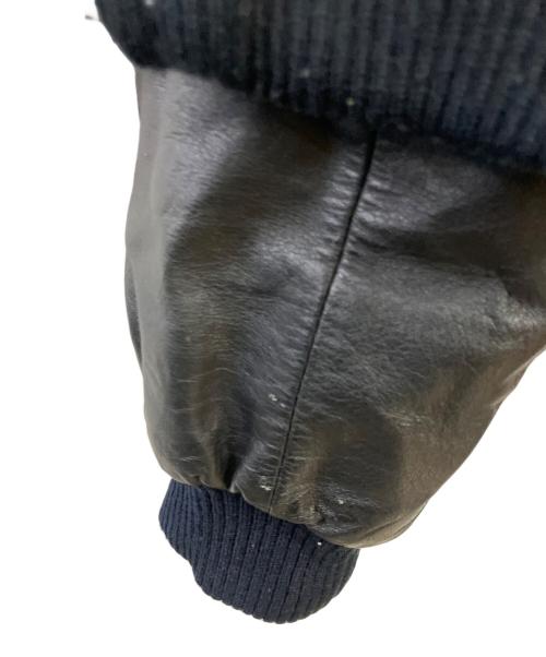 Hard Rock cafe（ハードロックカフェ）Hard Rock cafe (ハードロックカフェ) 90'S エンボスド レザーブルゾン／90'S EMBOSSED LEATHER BLOUSON ブラック サイズ:Mの古着・服飾アイテム