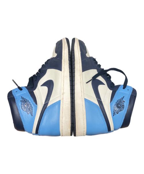 NIKE（ナイキ）NIKE (ナイキ) エアジョーダン1 レトロハイ／AIR JORDAN1 RETRO HIGH ホワイト×ブルー サイズ:27.5cmの古着・服飾アイテム