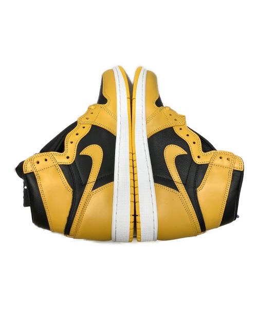 NIKE（ナイキ）NIKE (ナイキ) エアジョーダン1 レトロハイ／AIR JORDAN1 RETRO HIGH ブラック×イエロー サイズ:27.5cmの古着・服飾アイテム