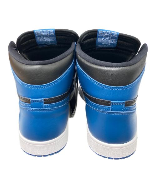 NIKE（ナイキ）NIKE (ナイキ) エアジョーダン1 レトロハイ／AIR JORDAN1 RETRO HIGH ブラック×ブルー サイズ:27.5cmの古着・服飾アイテム