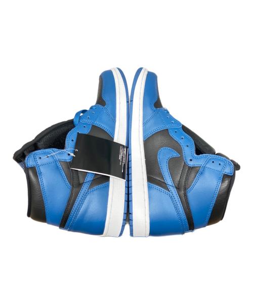 NIKE（ナイキ）NIKE (ナイキ) エアジョーダン1 レトロハイ／AIR JORDAN1 RETRO HIGH ブラック×ブルー サイズ:27.5cmの古着・服飾アイテム