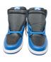 NIKE (ナイキ) エアジョーダン1 レトロハイ／AIR JORDAN1 RETRO HIGH ブラック×ブルー サイズ:27.5cm：18000円