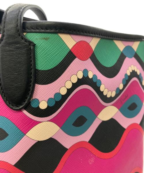 Emilio Pucci（エミリオ プッチ）Emilio Pucci (エミリオ プッチ) トートバッグ ピンク×ブラックの古着・服飾アイテム